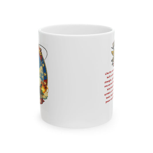 Victory Rods Sportfisherman's WWII Nose Art Pin-Up Illustration Mug | Ceramic Coffee Cup