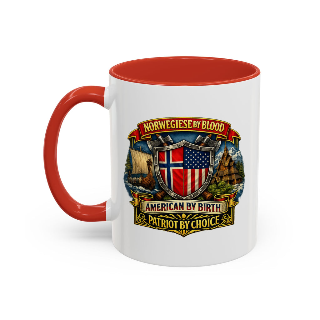 Norwegian/American Patriotic Coffee Mug (11/15 oz)