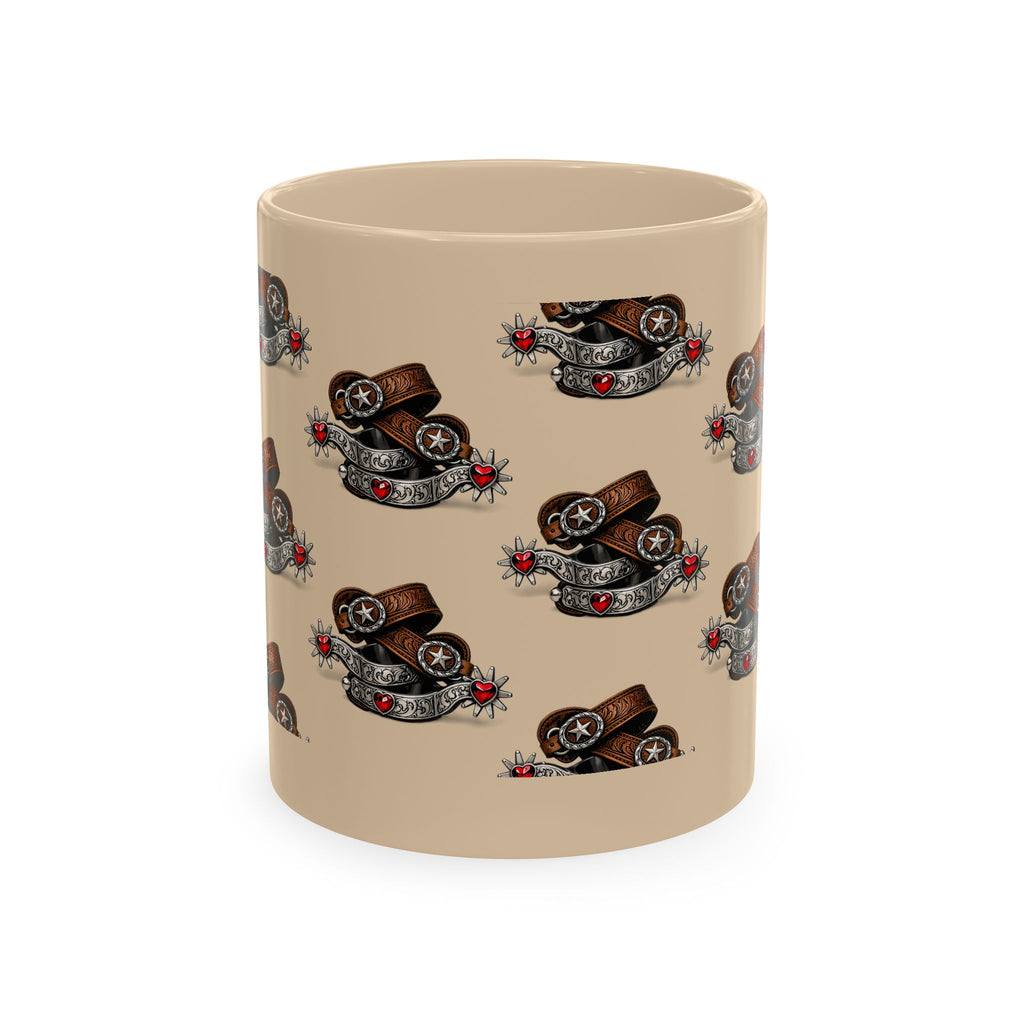 Cowgirl Spur Designed Ceramic Mug — Coffee Cup 11oz