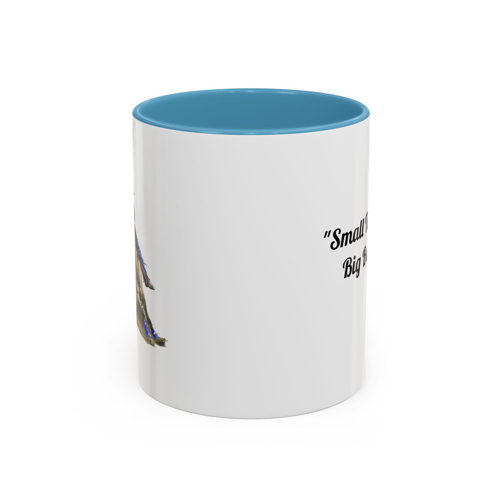 Barrel Racing Dreams Coffee Mug — "Small Town Girl, Big Buckle Dreams" Accent Mug
