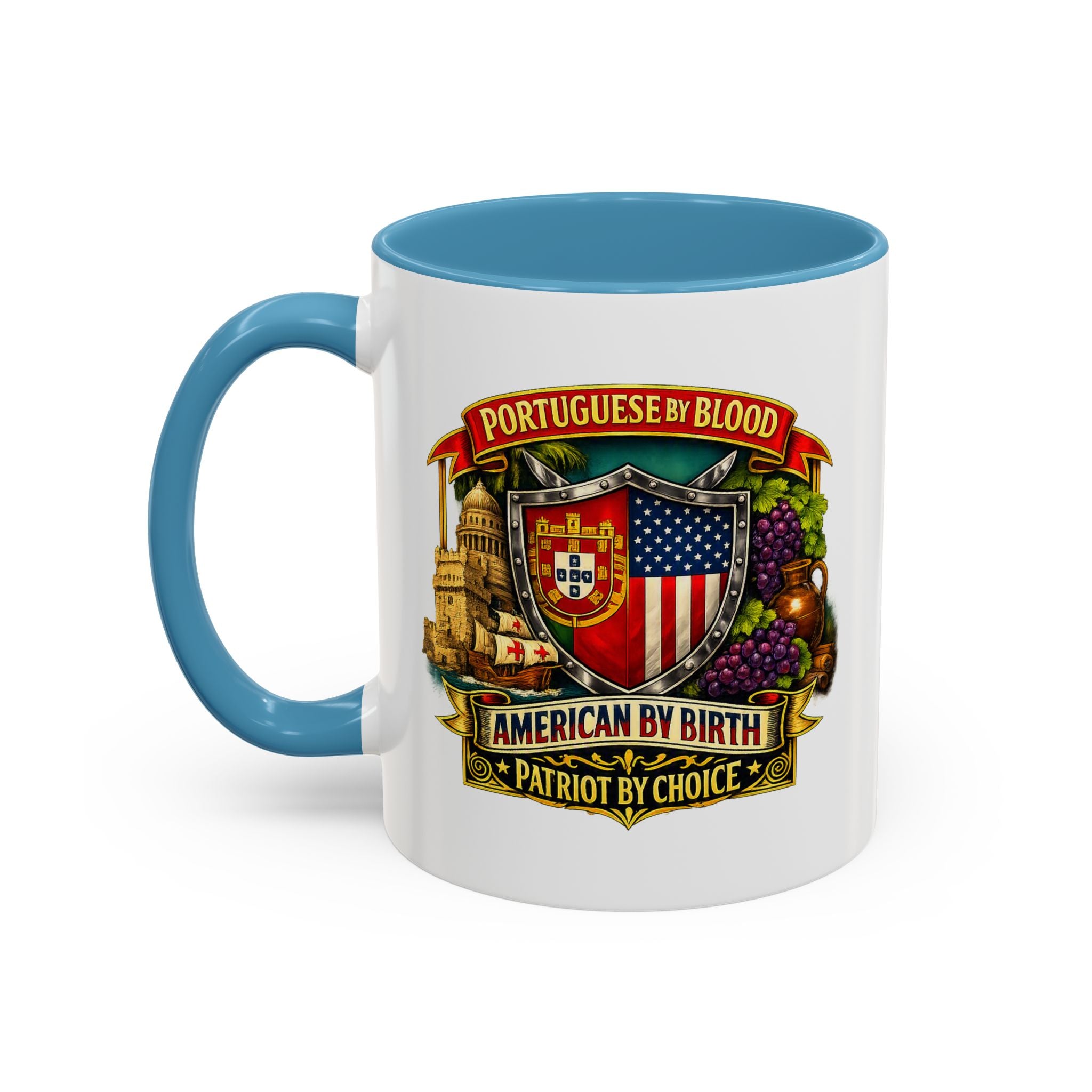 Portuguese/American Pride Mug - Coffee Ceramic Mug