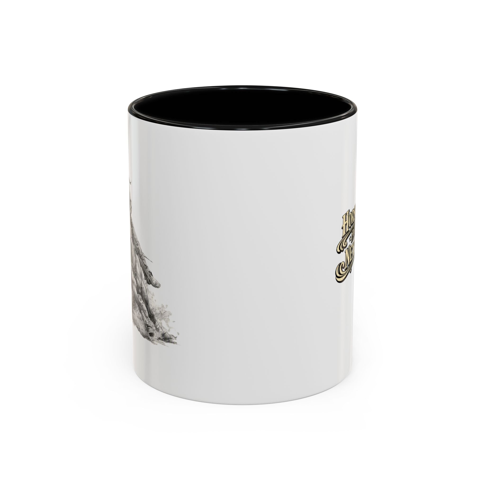 Barrel Racing Coffee Mug — "Horse and Rider Focused on the Next Barrel"