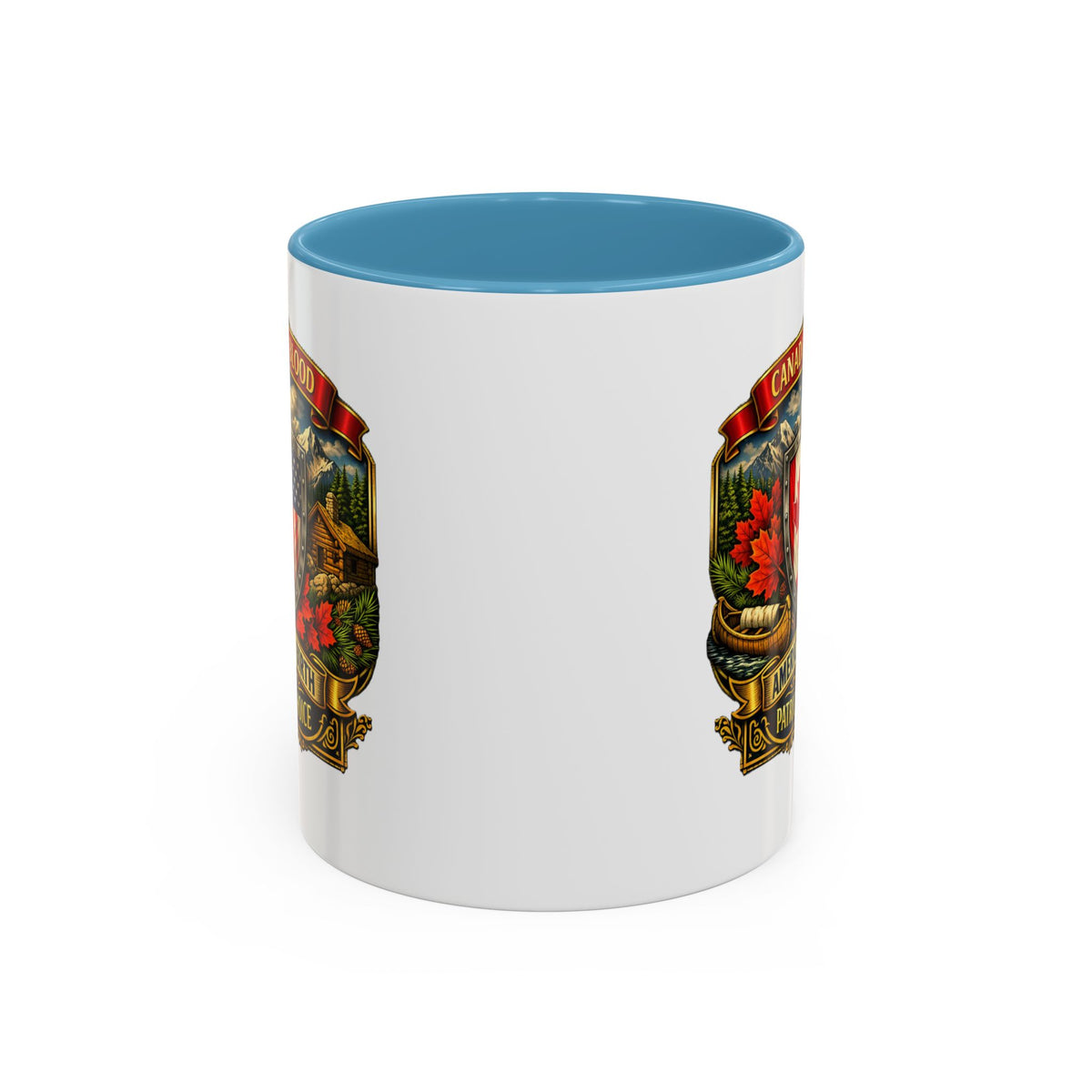Canadian/American Pride Coat of Arms Accent Coffee Mug (11/15oz)