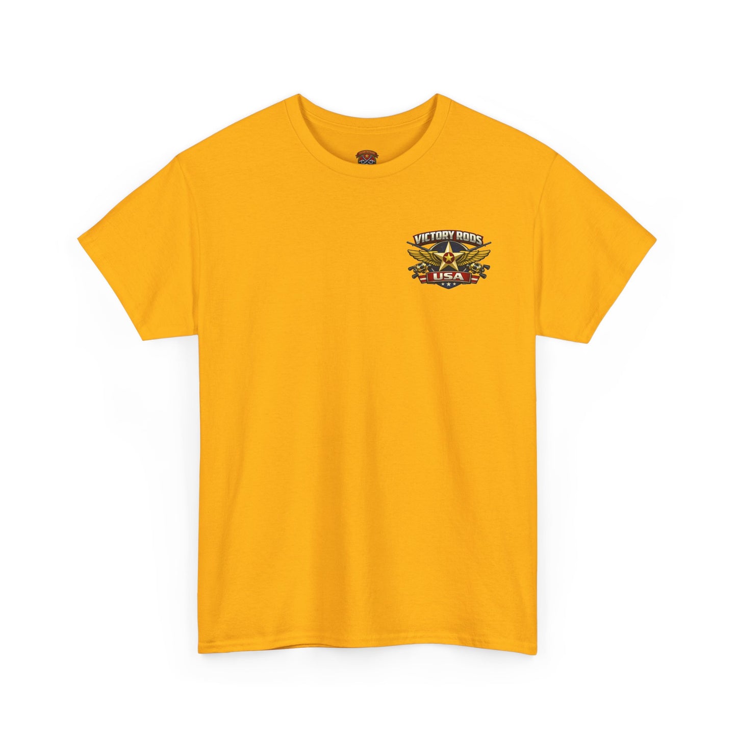 Vintage Pinup Fishing T-Shirt — “Victory Rods” Calico Carol Graphic Tee