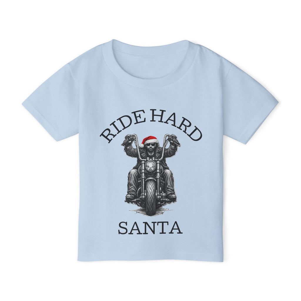 Toddler T‑Shirt — Ride Hard Santa Motorcycle Christmas Tee