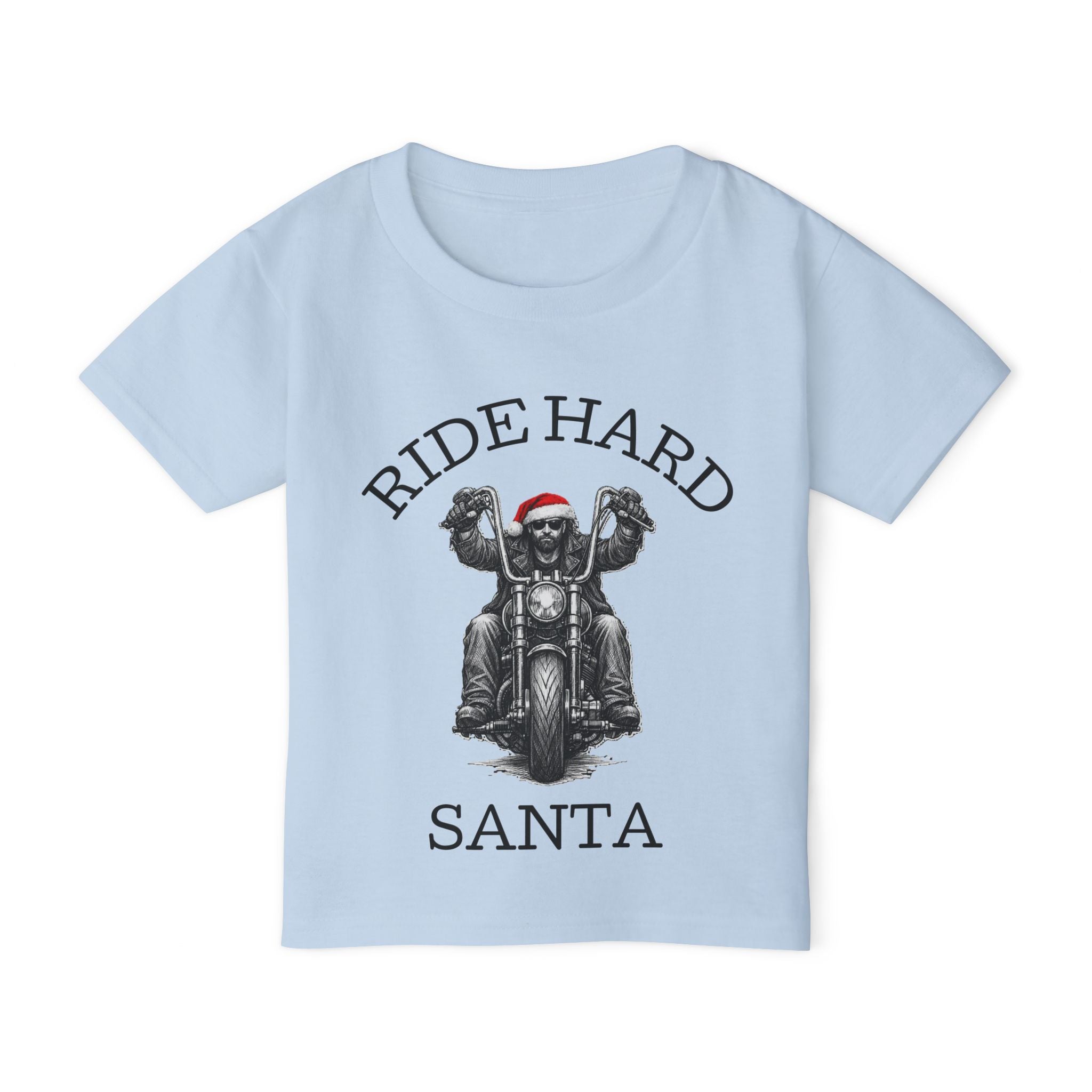 Toddler T‑Shirt — Ride Hard Santa Motorcycle Christmas Tee