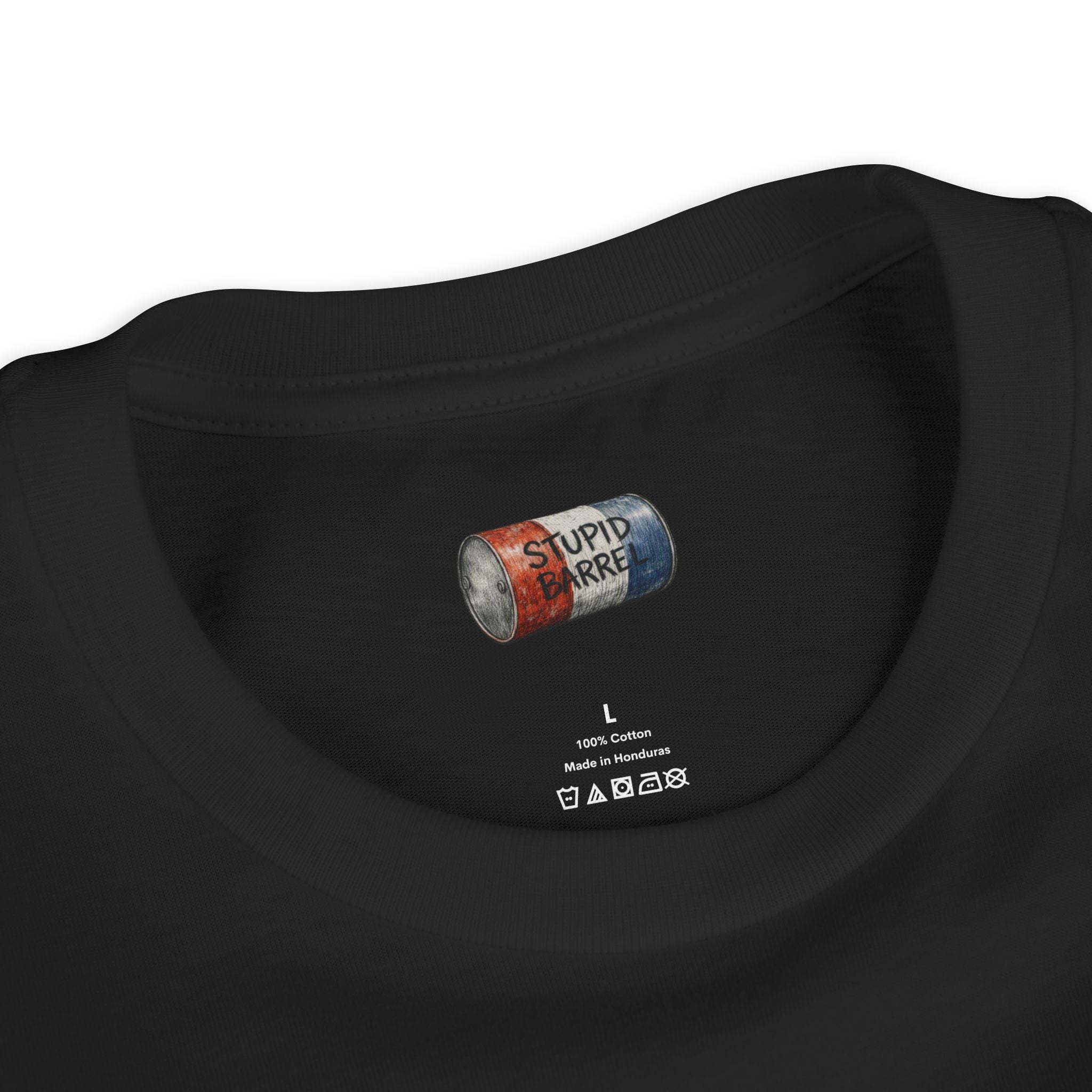 Youth Tee — Rodeo Bull Rider with Patriotic Barrel Graphic
