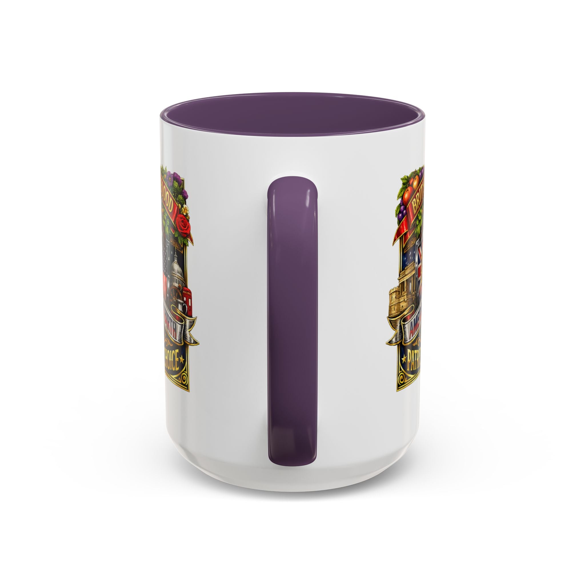 British Pride Coffee Mug — "British by Blood, American by Birth, Patriot by Choice" Patriotic Ceramic Mug