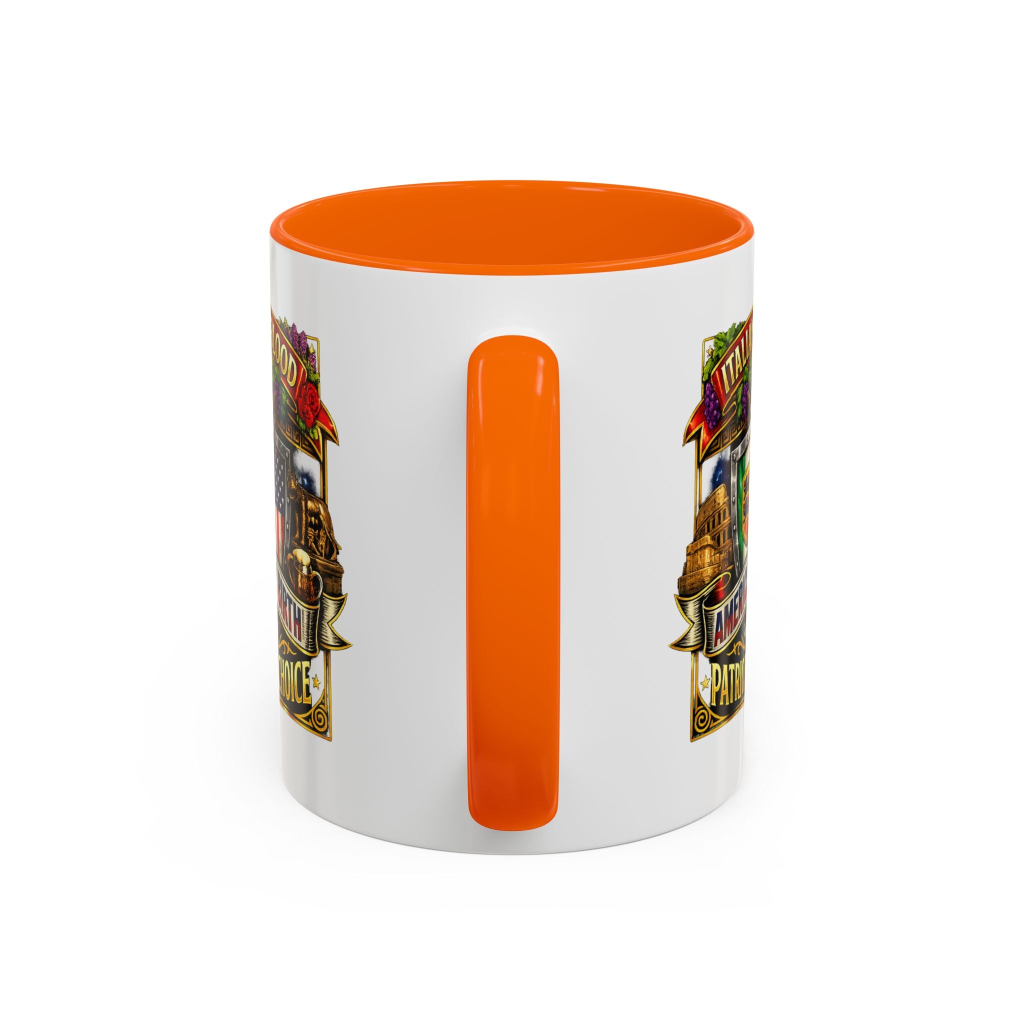 Italian by Blood American by Birth "Patriot by Choice" Accent Coffee Mug (11/15oz)