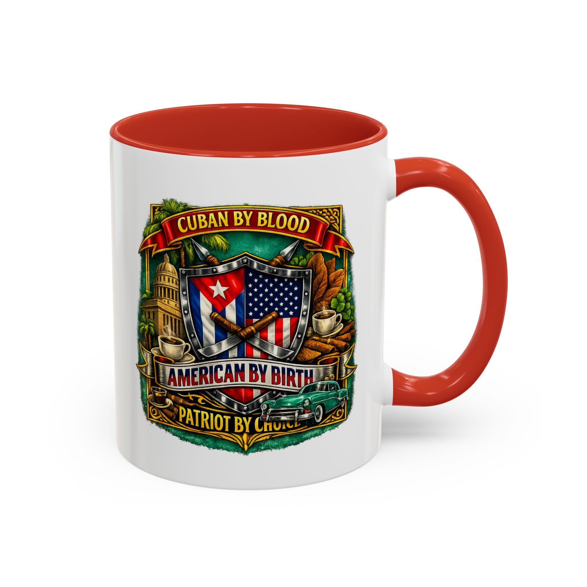 Cuban/American Pride - Cuban by Blood, American by Birth Accent Coffee Mug (11/15oz)
