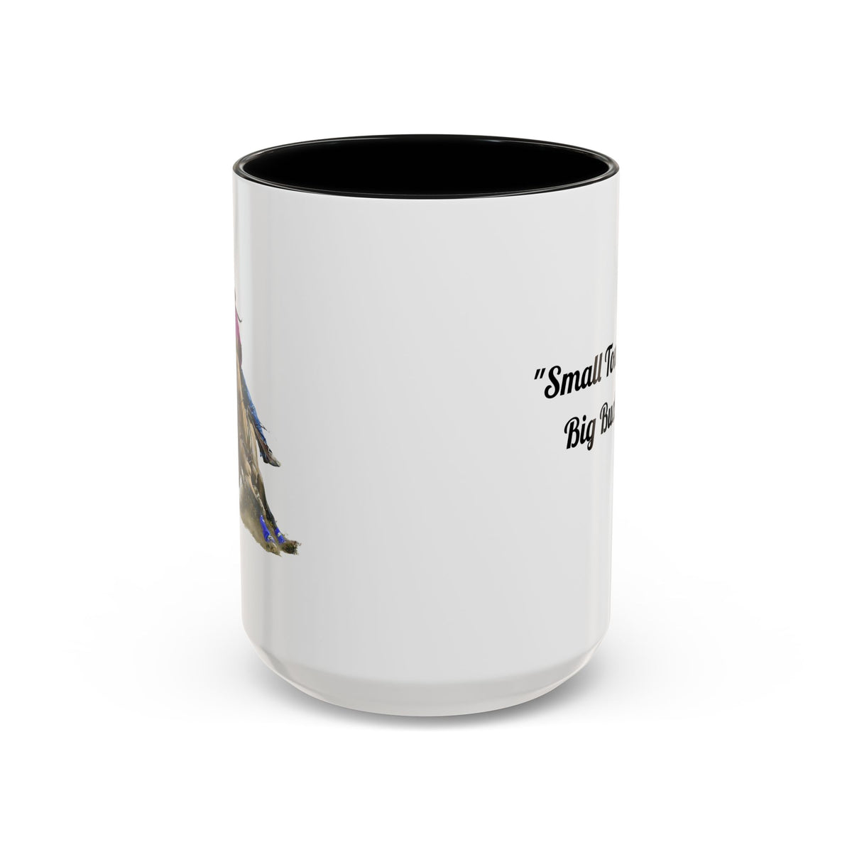 Barrel Racing Dreams Coffee Mug — "Small Town Girl, Big Buckle Dreams" Accent Mug