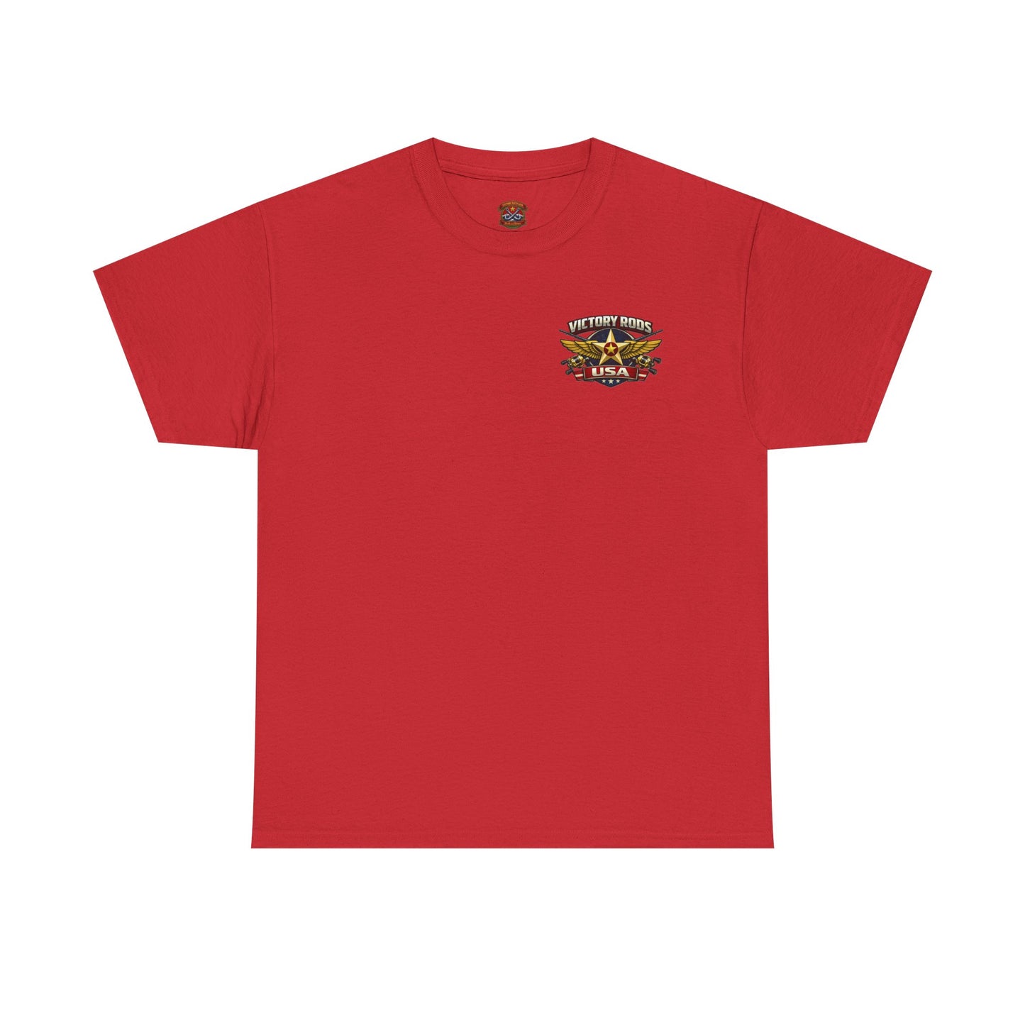 Vintage Pinup Fishing T-Shirt — “Victory Rods” Calico Carol Graphic Tee