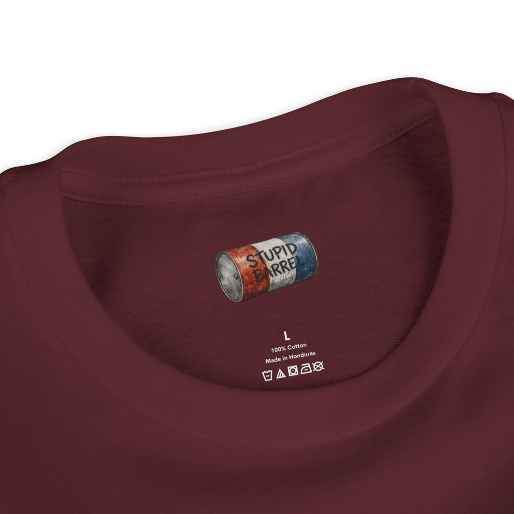 Youth Tee — Rodeo Bull Rider with Patriotic Barrel Graphic