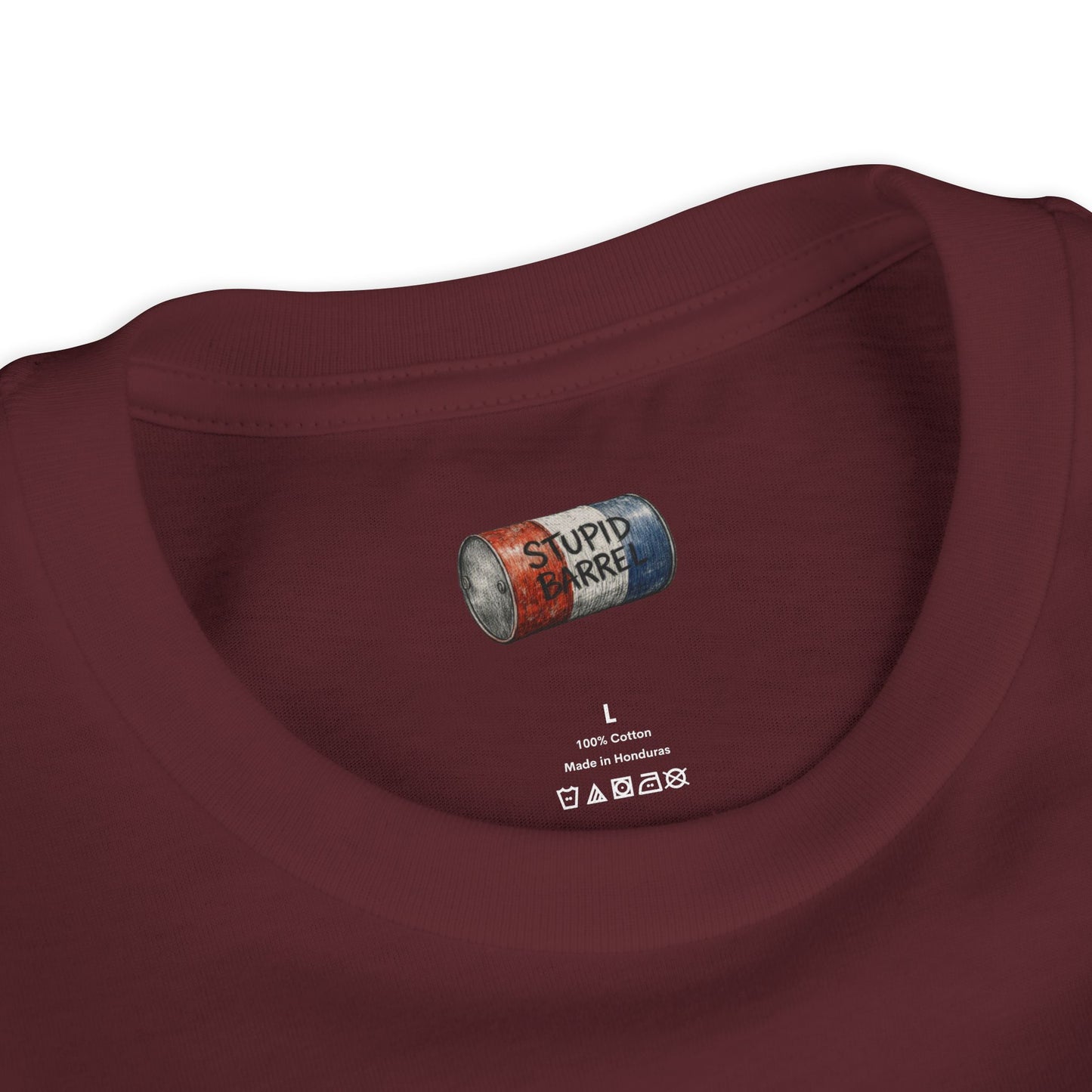 Youth Tee — Rodeo Bull Rider with Patriotic Barrel Graphic