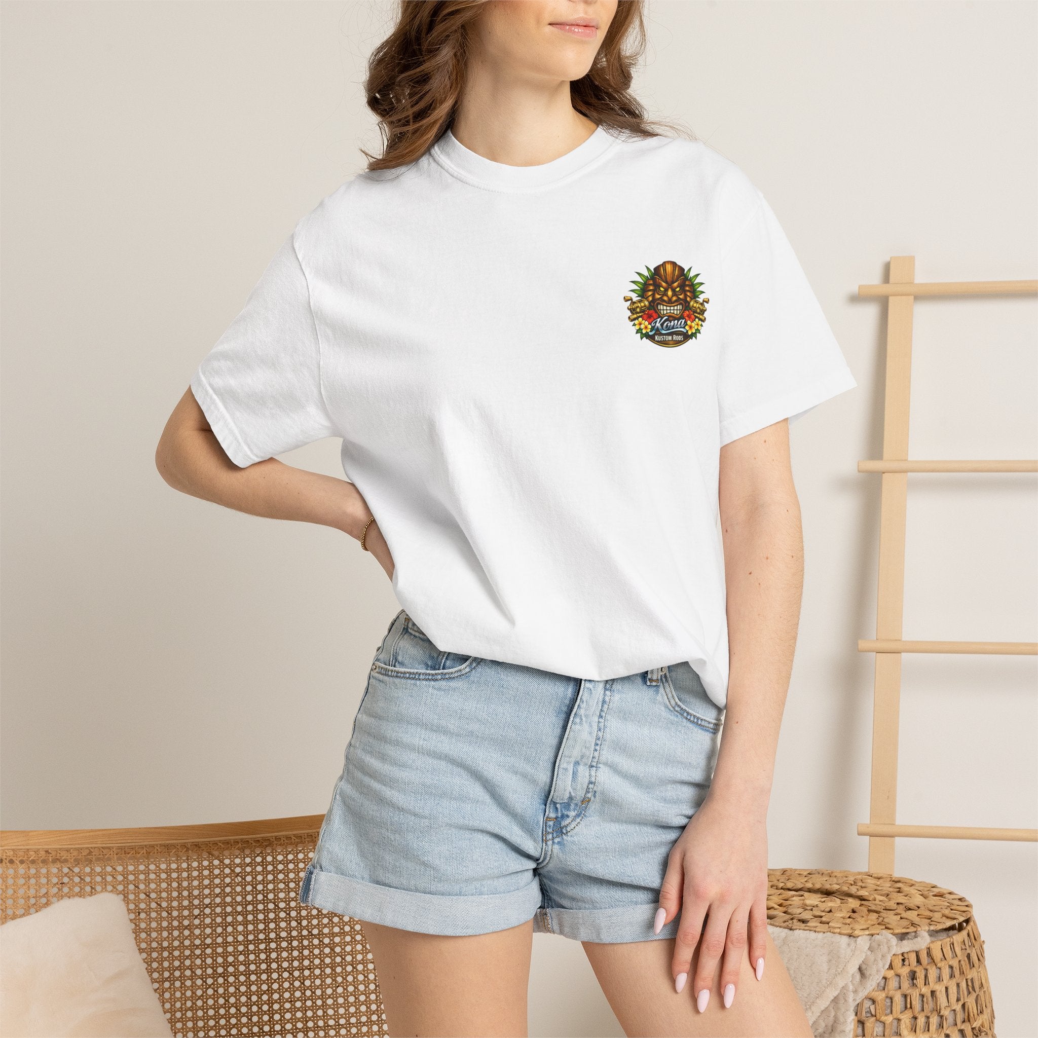 Thresher Shark T-Shirt — Kona Rods "Battle Born" Vintage Pinup Graphic