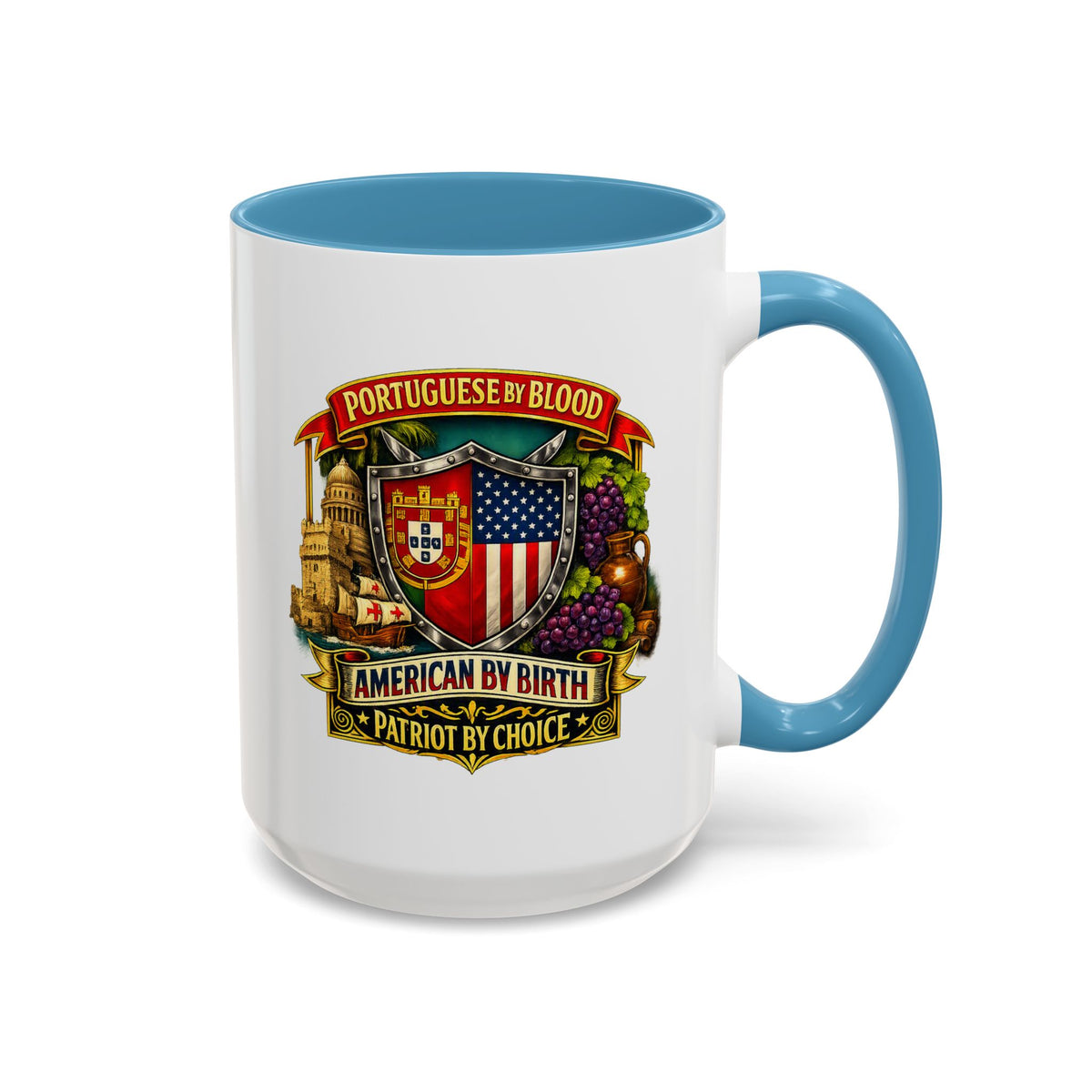 Portuguese/American Pride Mug - Coffee Ceramic Mug