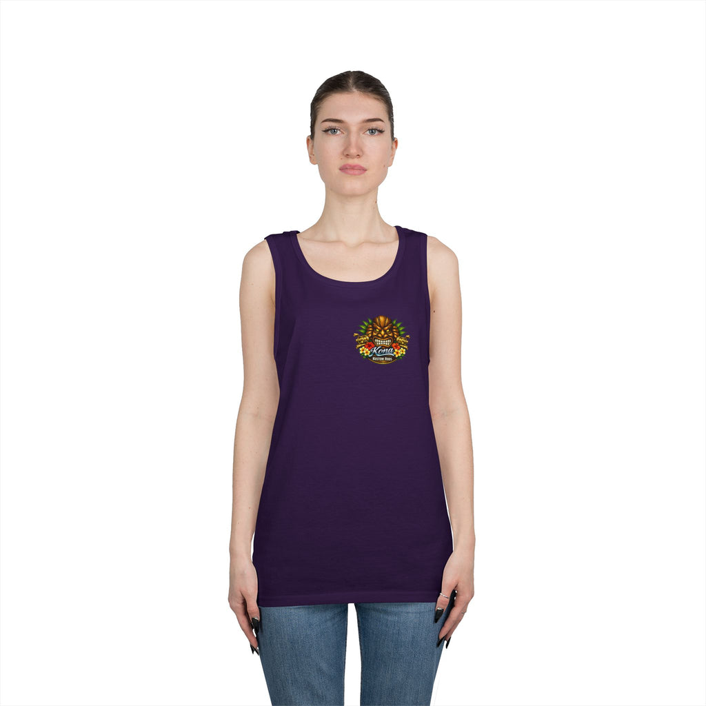 Kona Rods Vintage Pinup Beach Tank Top — 'Thresher Shark Anne' Retro WWII Nose Art