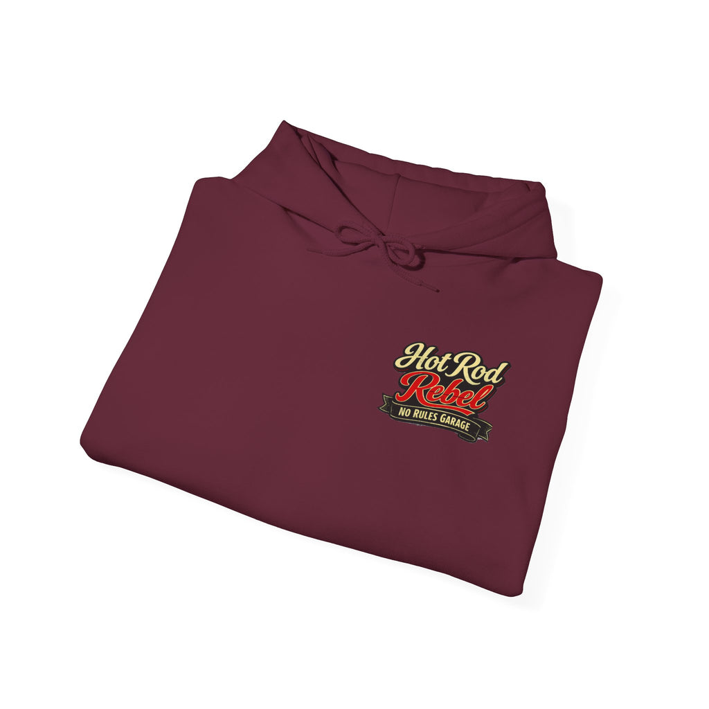 Hot Rod Hoodie — "Hot Rod Fuel" Vintage Car Racing Pullover