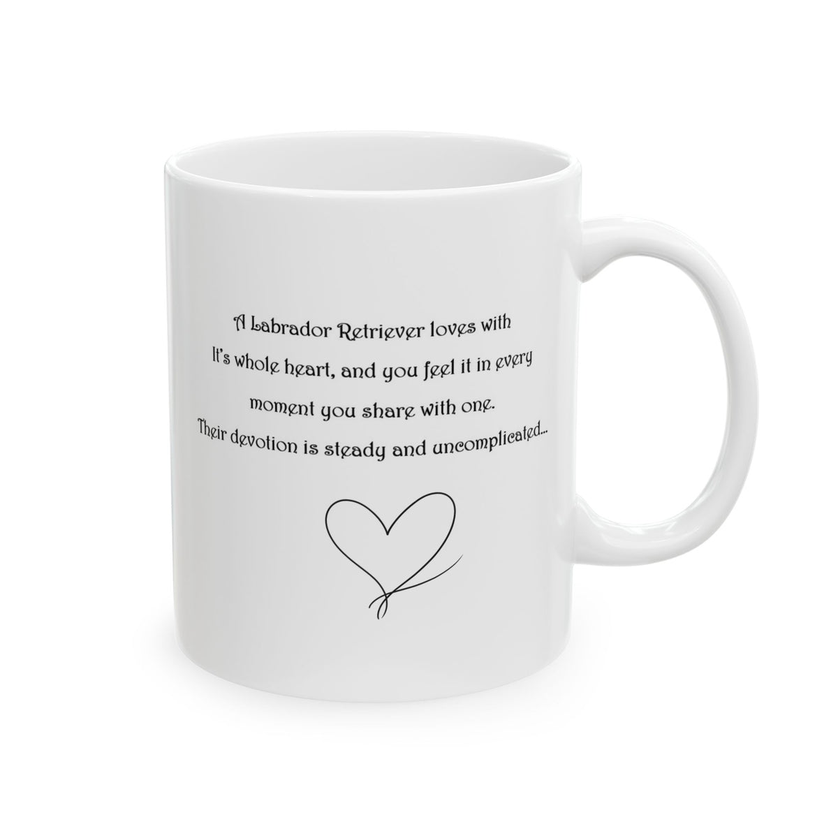 Labrador Photo Ceramic Mug with Poem – Pet-Inspired Coffee Cup (11oz/15oz)
