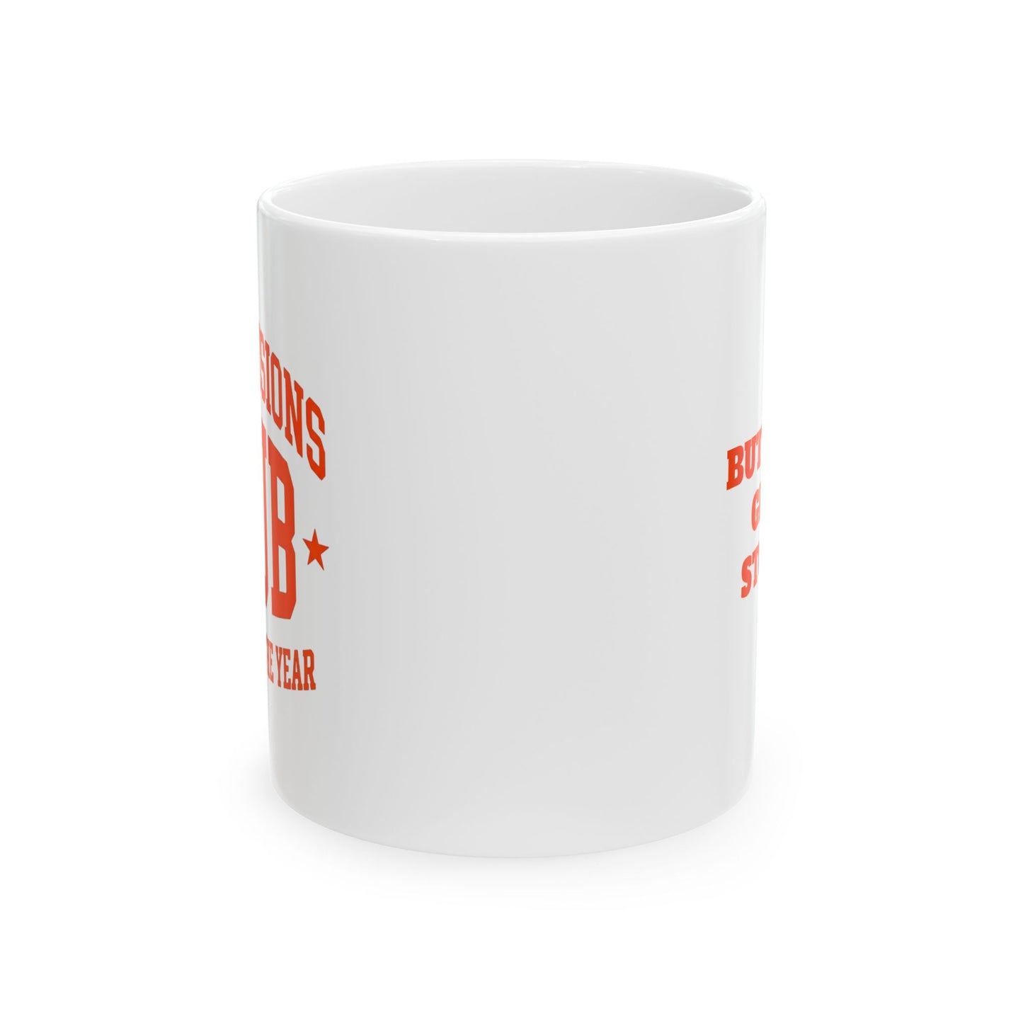Bad Decision Club Ceramic Mug — Bold Retro Typography Coffee Cup (11oz & 15oz)