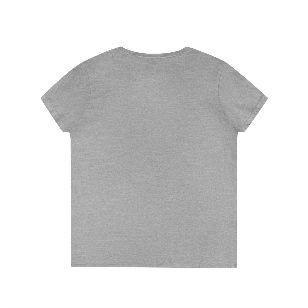 Floral Bull Skull V-Neck Tee