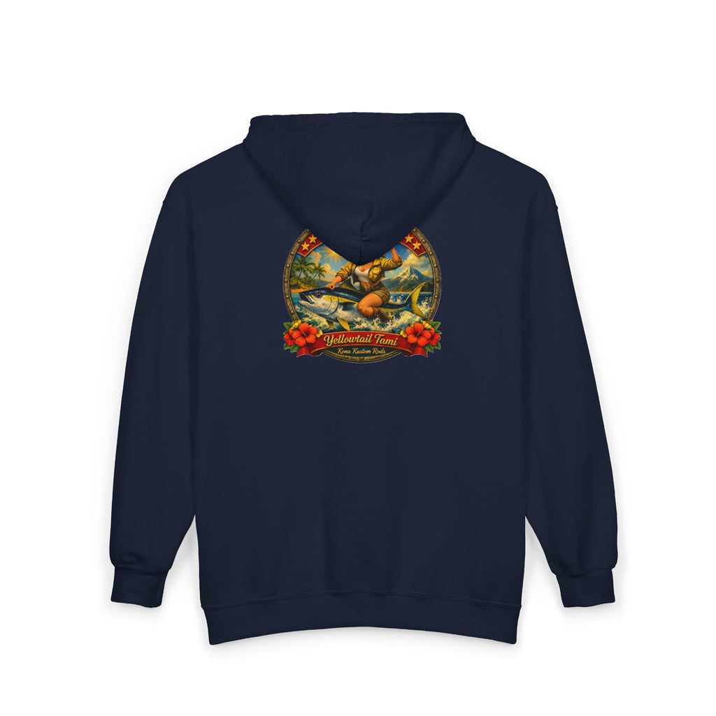 Kona Kustom Rods - Full-Zip Hoodie – Retro 'Battle Born' Vintage Pinup Graphic Zip-Up Sweatshirt