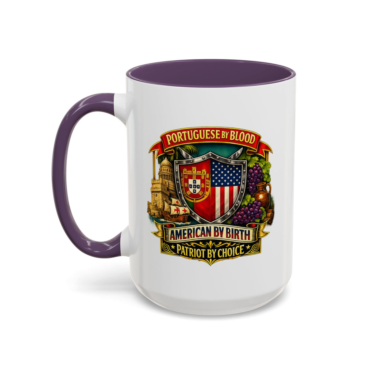 Portuguese/American Pride Mug - Coffee Ceramic Mug