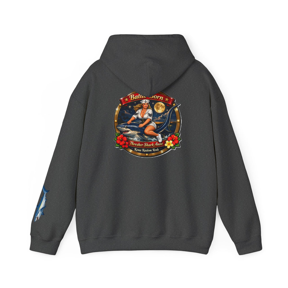 Kona Kustom Rods "Thresher Shark" Hoodie — Kona Kustom Rods Pullover