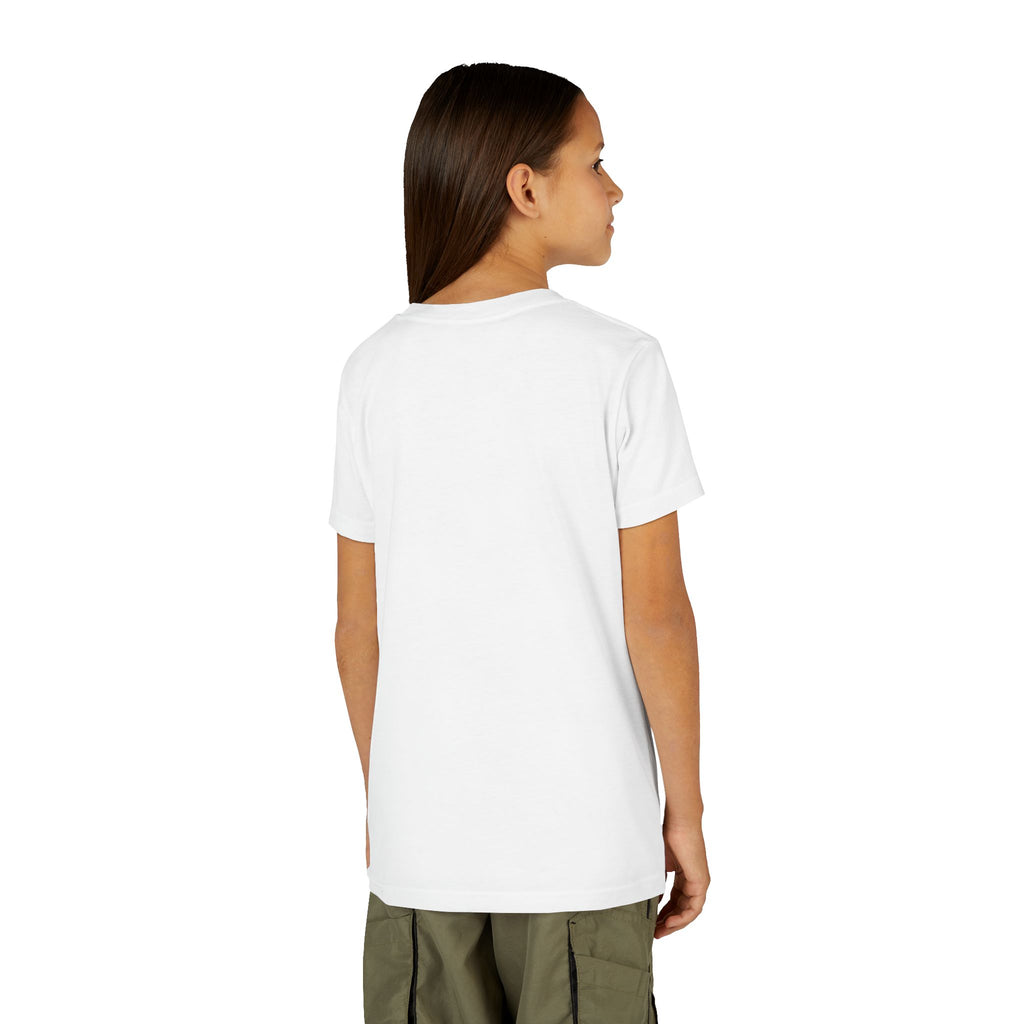 Youth Tee — Rodeo Cowgirl with Patriotic Barrel Graphic