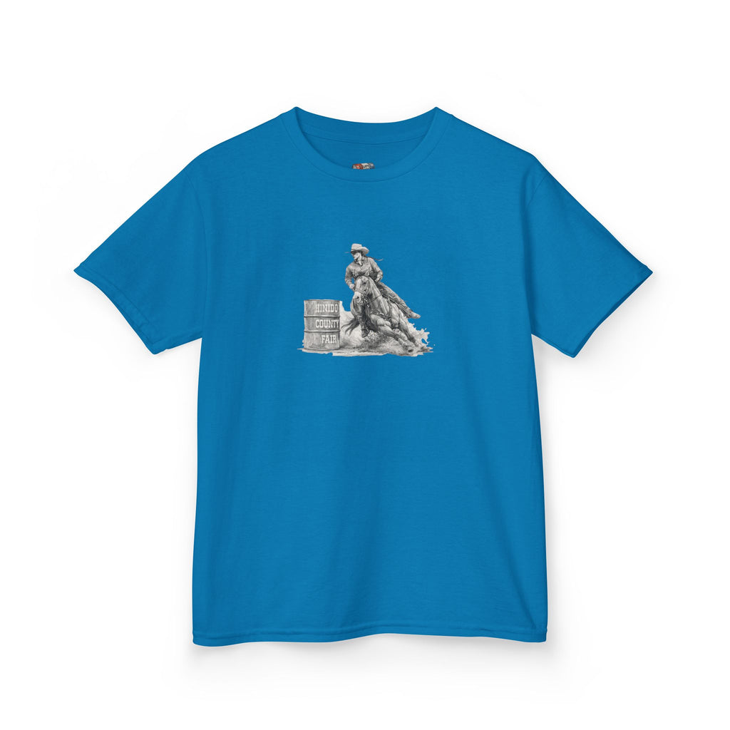 Kids T-Shirt — 'Always Keep Your Eye On the Next Barrel' Cowgirl Graphic