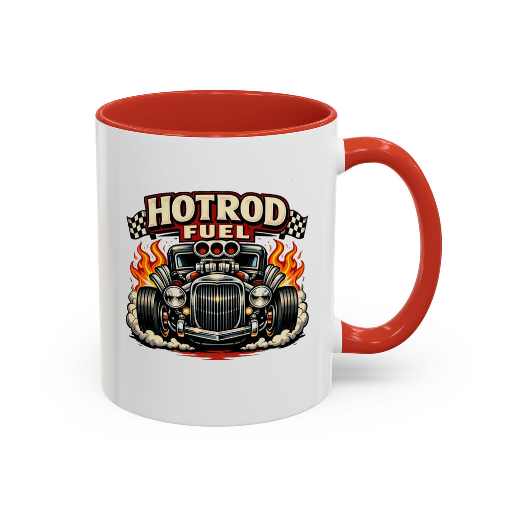 Hot Rod Fuel Coffee Mug — Vintage Muscle Car Racing Accent Mug