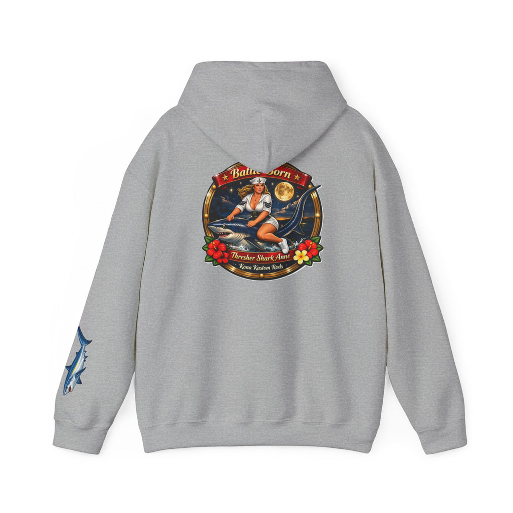 Kona Kustom Rods "Thresher Shark" Hoodie — Kona Kustom Rods Pullover