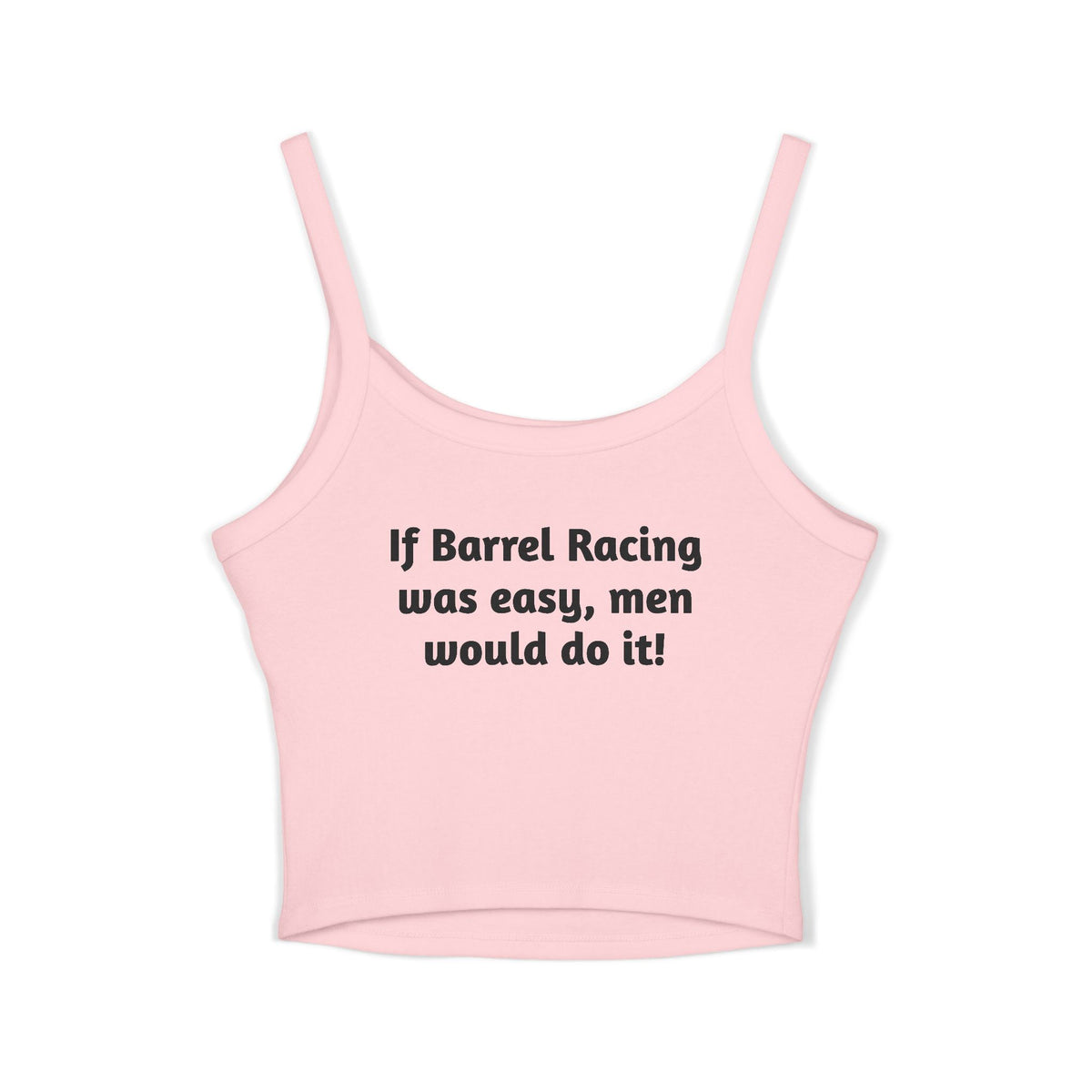 Stupid Barrel Graphic Cropped Tank — Women’s Spaghetti Strap Crop Top