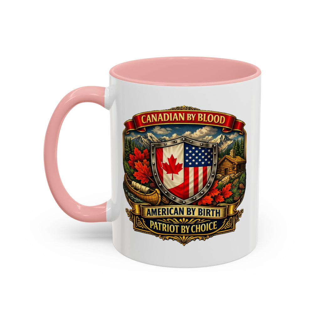 Canadian/American Pride Coat of Arms Accent Coffee Mug (11/15oz)