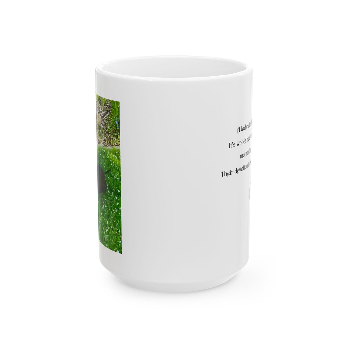 Labrador Photo Ceramic Mug with Poem – Pet-Inspired Coffee Cup (11oz/15oz)