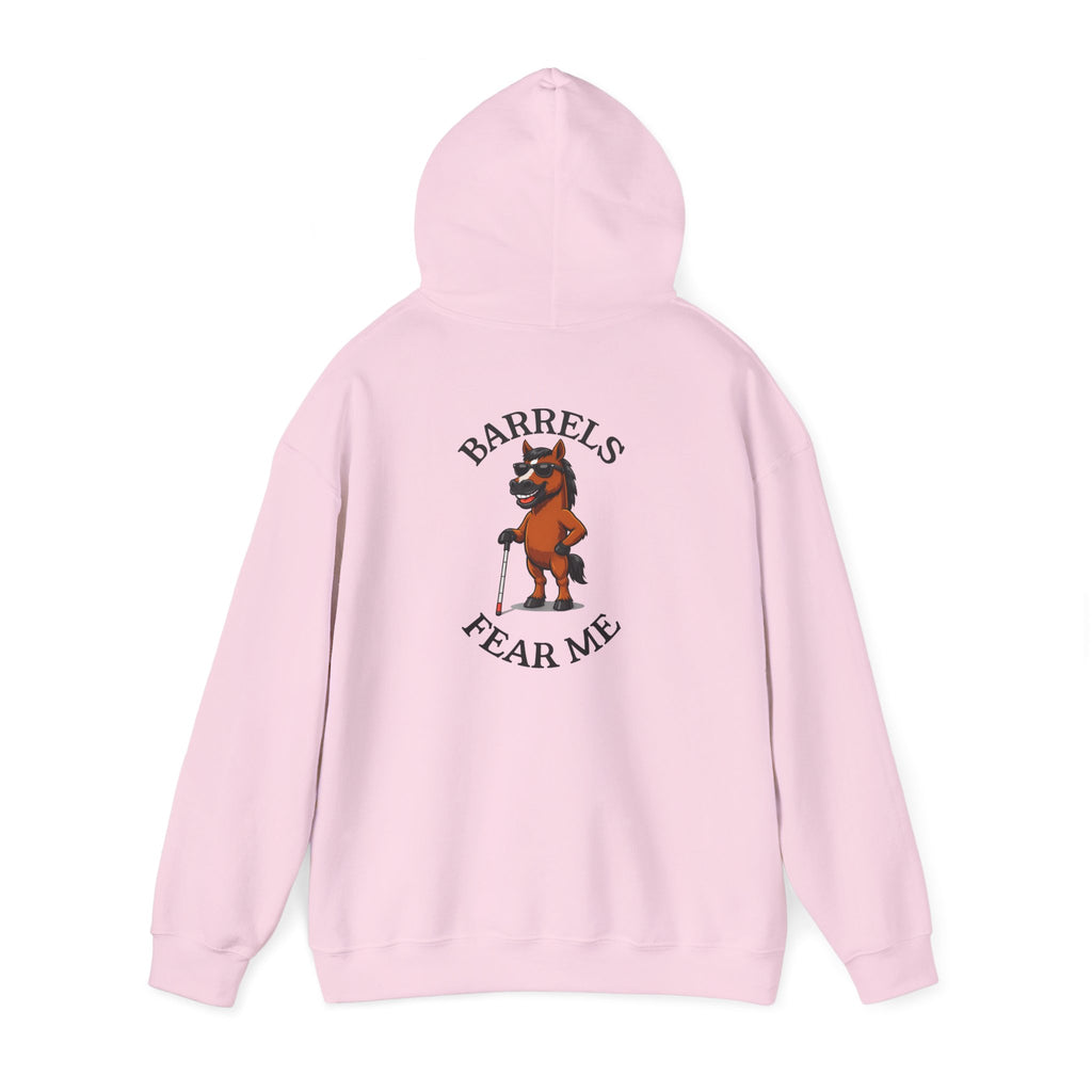 Fear Me Barrel Horse Hoodie — 'Barrels Fear Me' Graphic Hirse Hoody