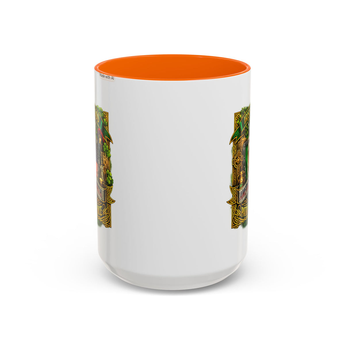 Irish Pride Coffee Mug — "Irish by Blood, American by Birth, Patriot by Choice" Patriotic Ceramic Mug