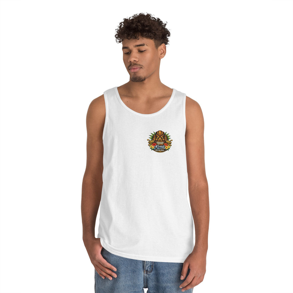 Kona Rods Vintage Pinup Beach Tank Top — 'Thresher Shark Anne' Retro WWII Nose Art