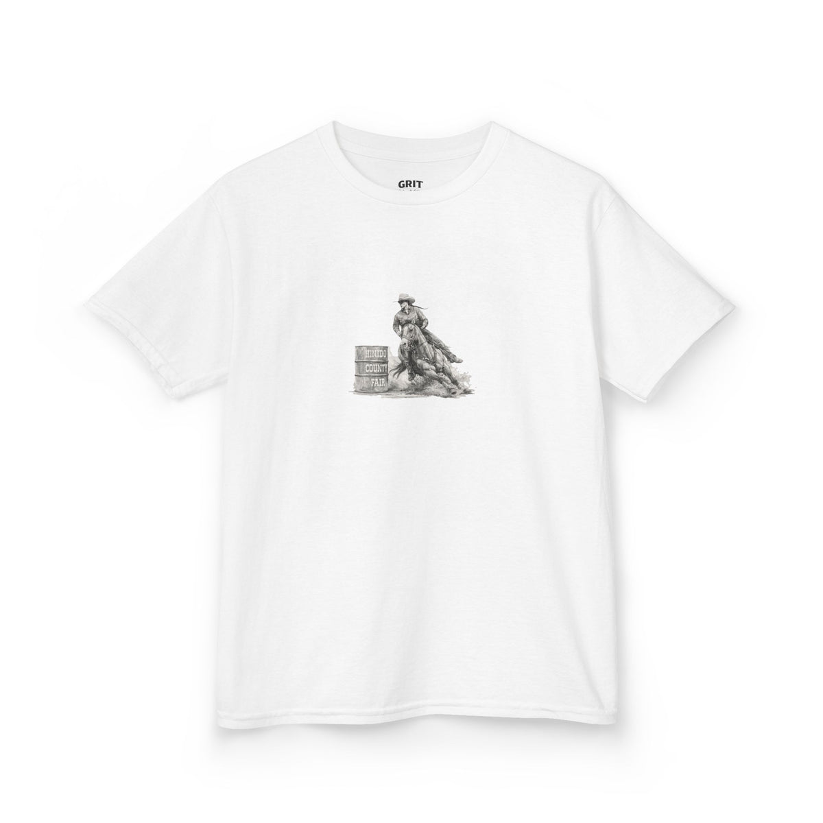 Kids T-Shirt — 'Always Keep Your Eye On the Next Barrel' Cowgirl Graphic