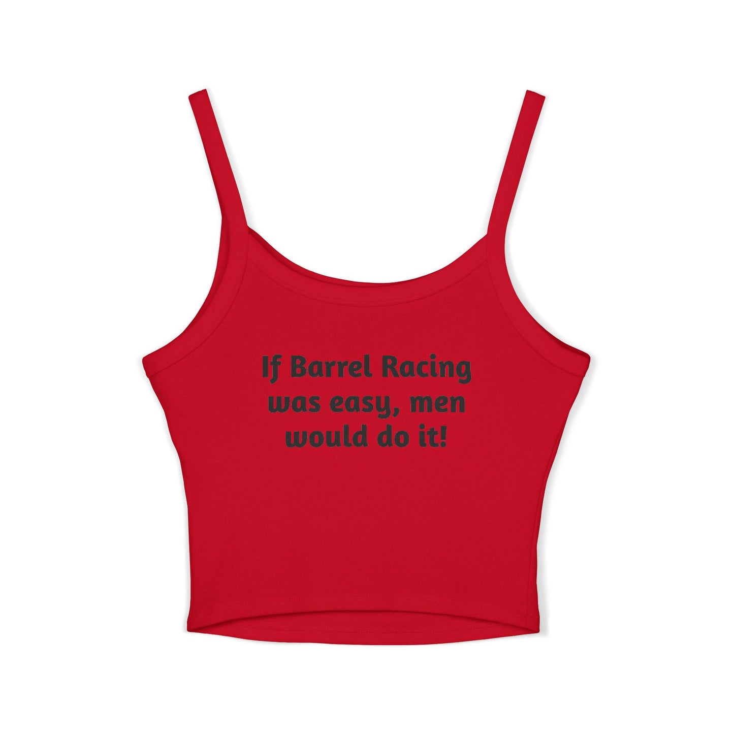 Stupid Barrel Graphic Cropped Tank — Women’s Spaghetti Strap Crop Top