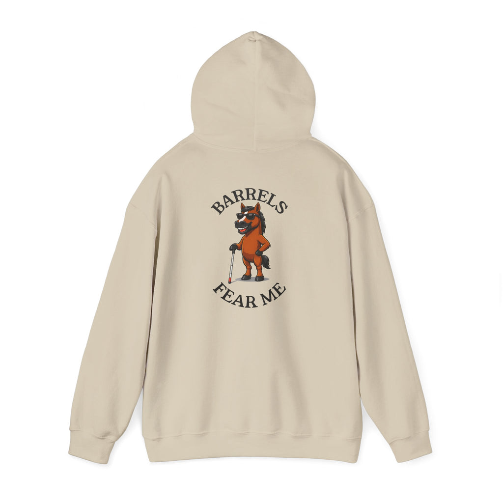 Fear Me Barrel Horse Hoodie — 'Barrels Fear Me' Graphic Hirse Hoody