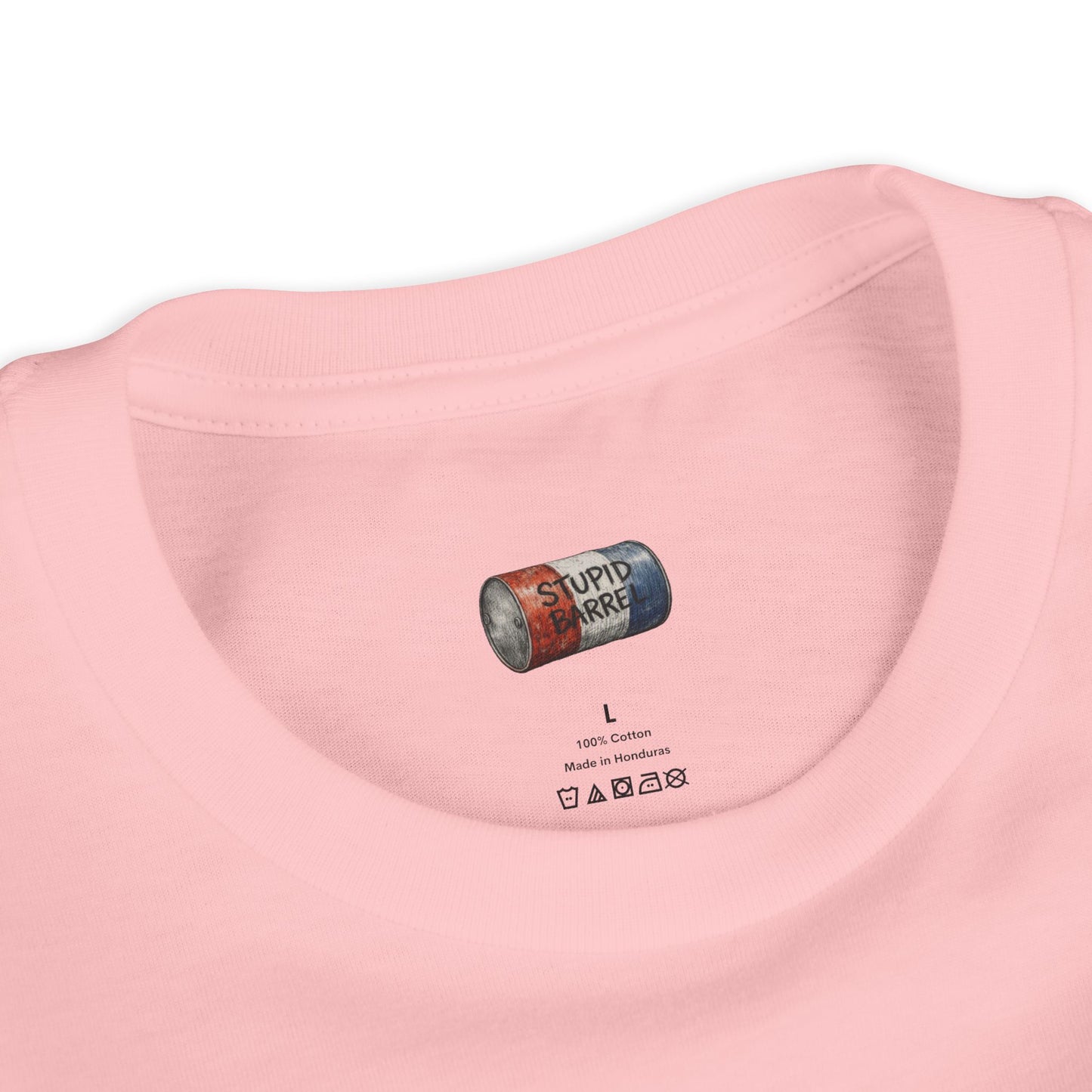 Youth Tee — Rodeo Cowgirl with Patriotic Barrel Graphic