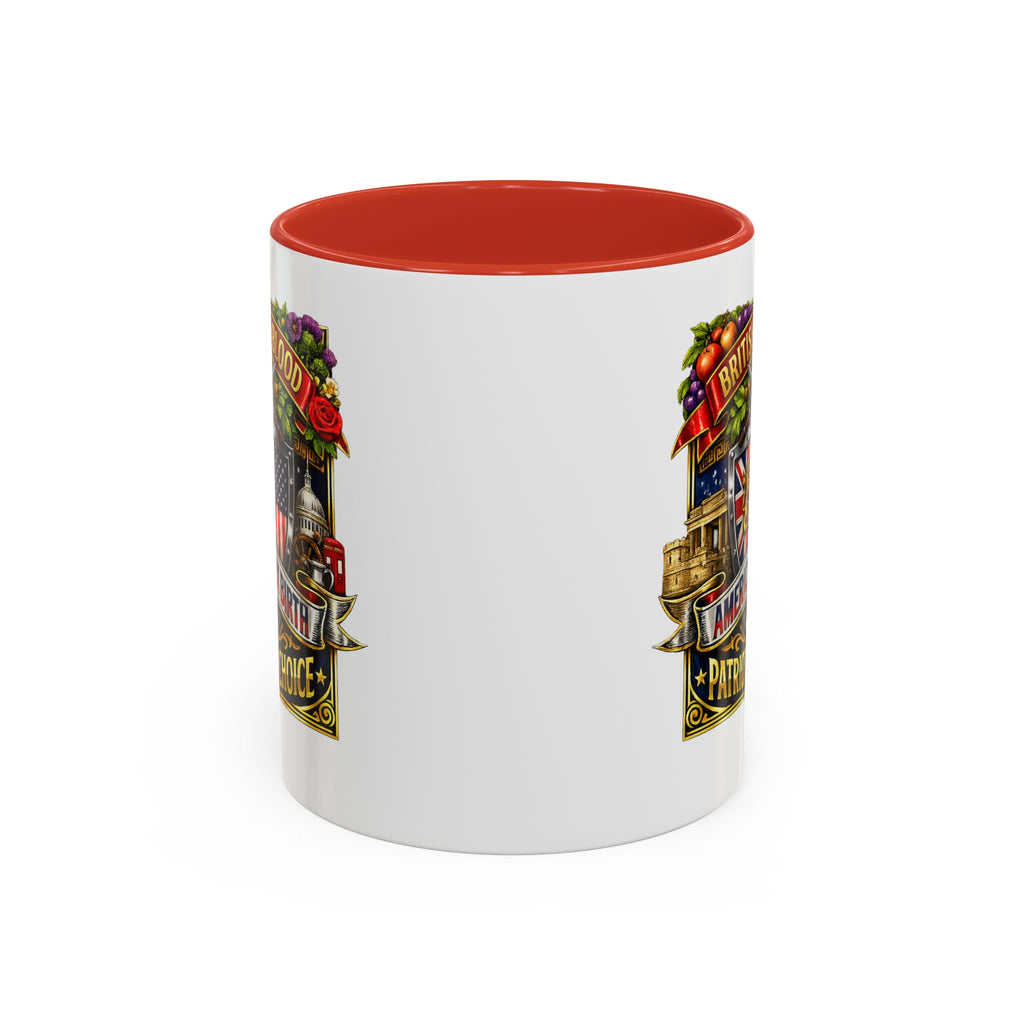 British Pride Coffee Mug — "British by Blood, American by Birth, Patriot by Choice" Patriotic Ceramic Mug