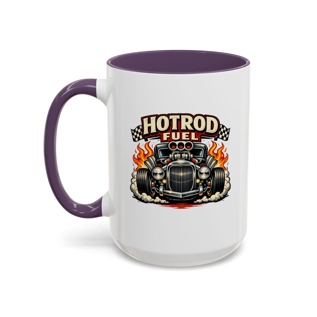 Hot Rod Fuel Coffee Mug — Vintage Muscle Car Racing Accent Mug
