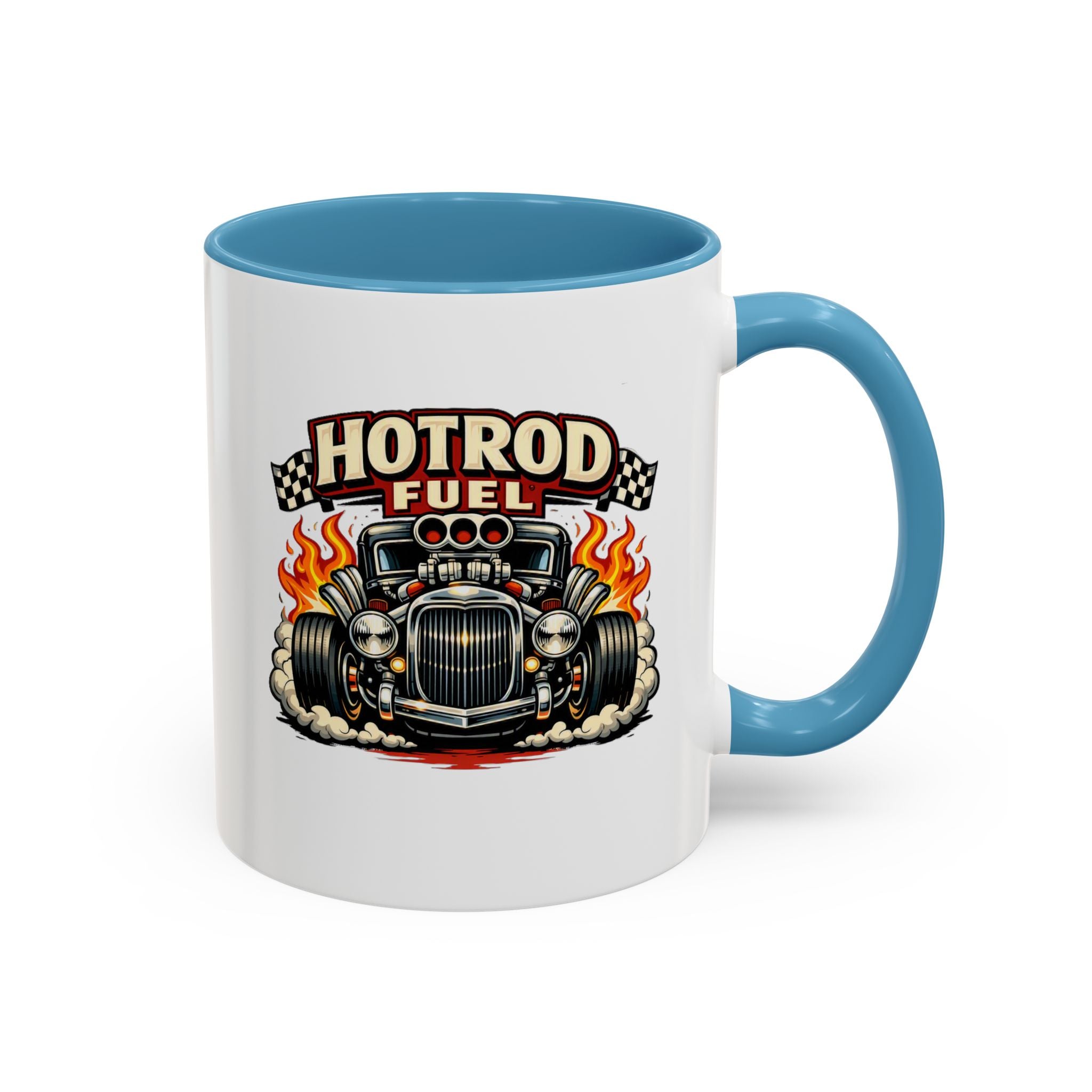 Hot Rod Fuel Coffee Mug — Vintage Muscle Car Racing Accent Mug