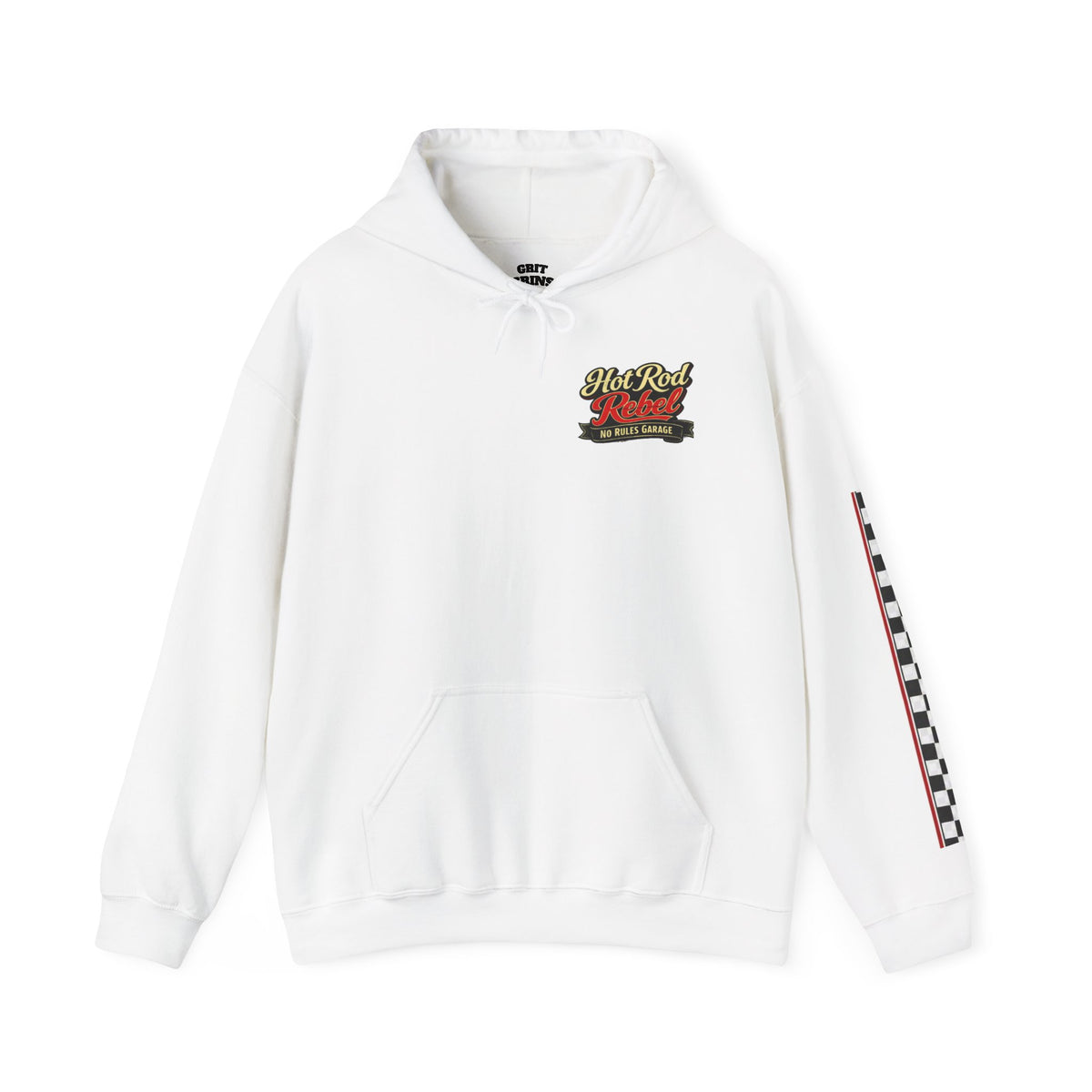 Hot Rod Hoodie — "Hot Rod Fuel" Vintage Car Racing Pullover