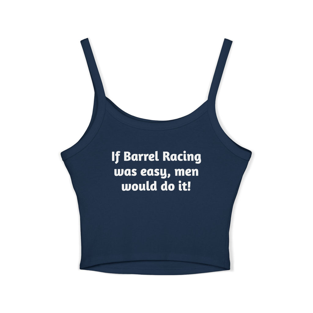 Stupid Barrel Graphic Cropped Tank — Women’s Spaghetti Strap Crop Top