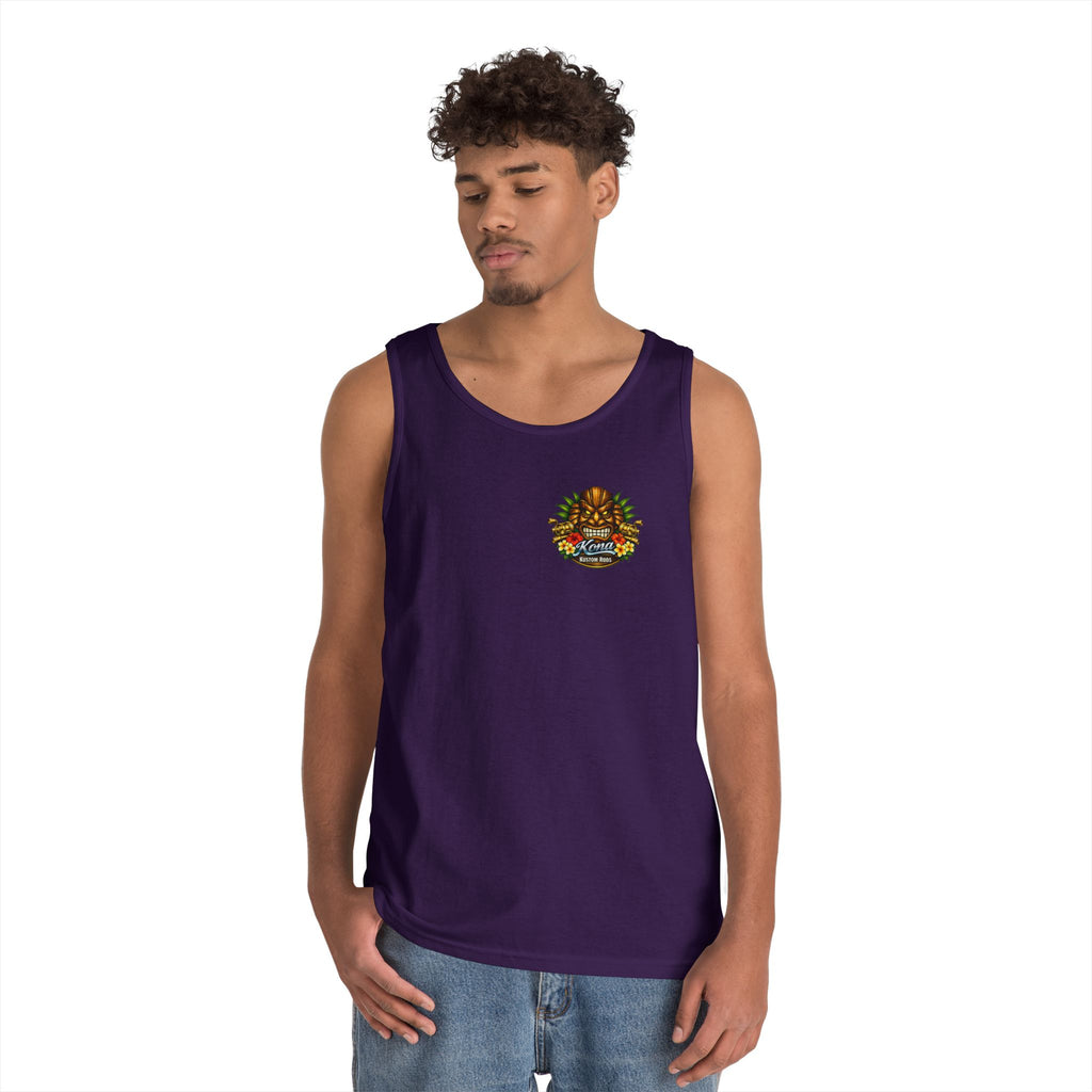 Kona Rods Vintage Pinup Beach Tank Top — 'Thresher Shark Anne' Retro WWII Nose Art