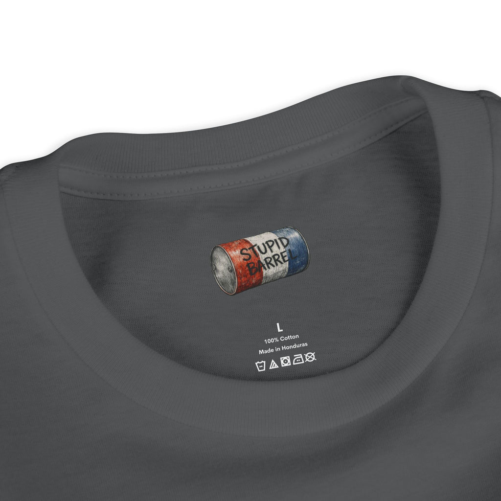 Youth Tee — Rodeo Bull Rider with Patriotic Barrel Graphic