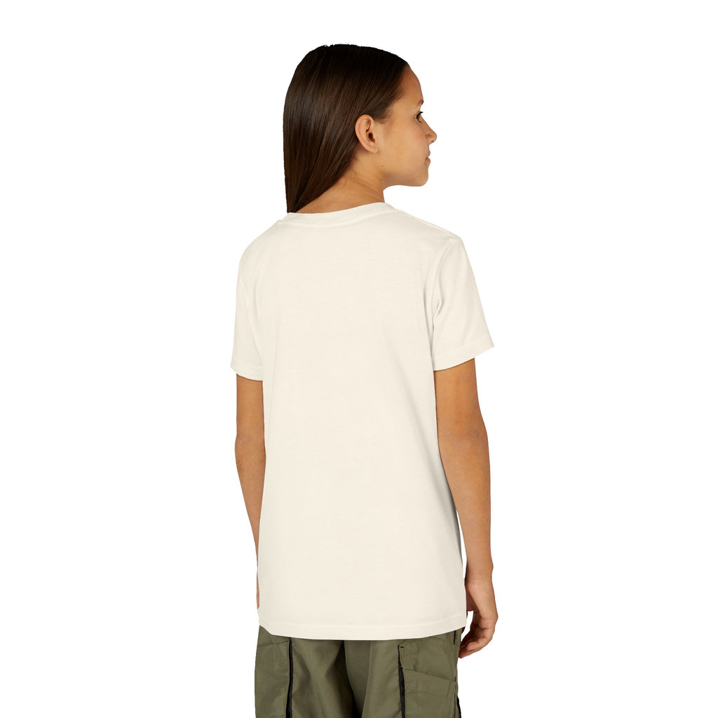 Youth Tee — Rodeo Cowgirl with Patriotic Barrel Graphic